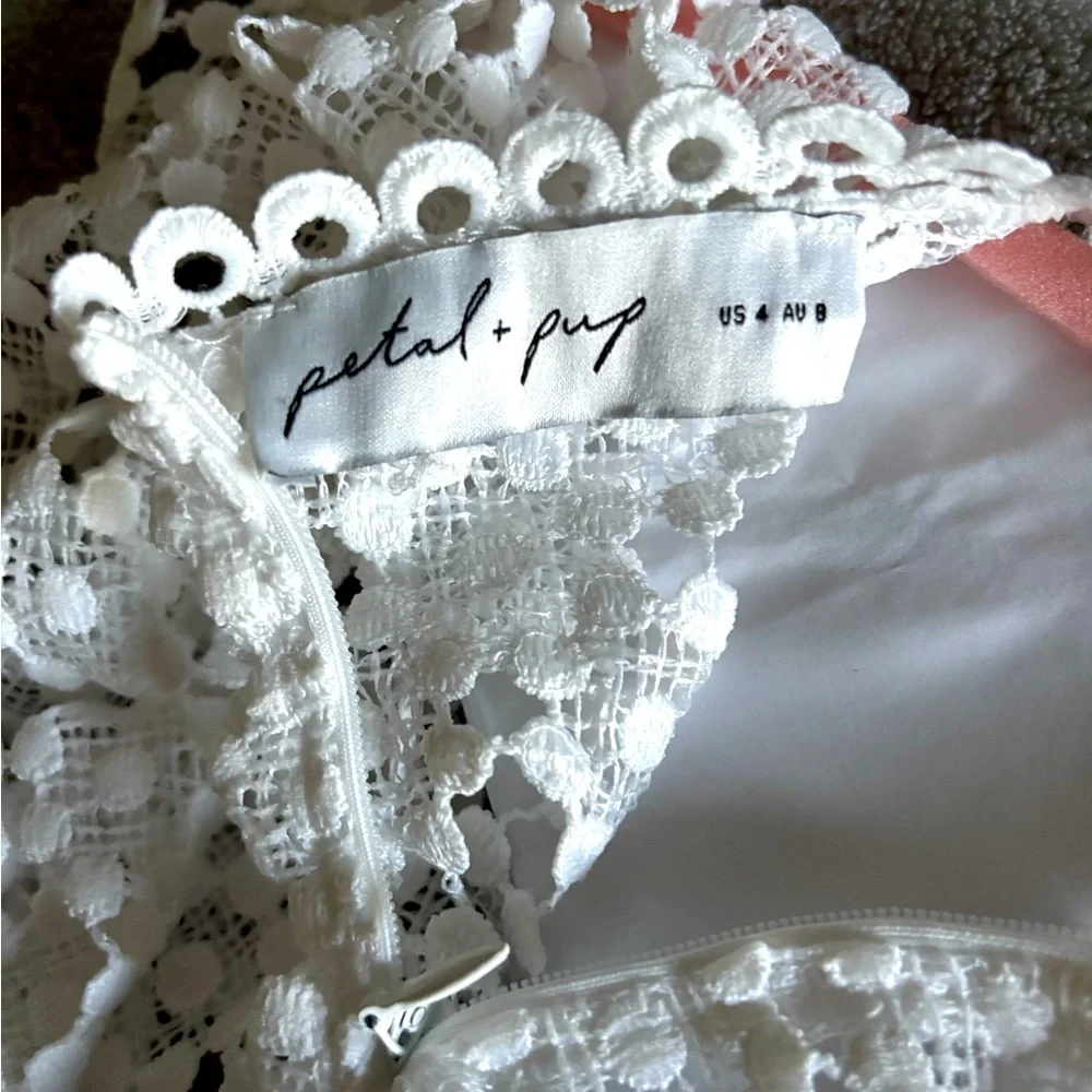Petal & Pup White Lace Midi Dress - Picture 5 of 7